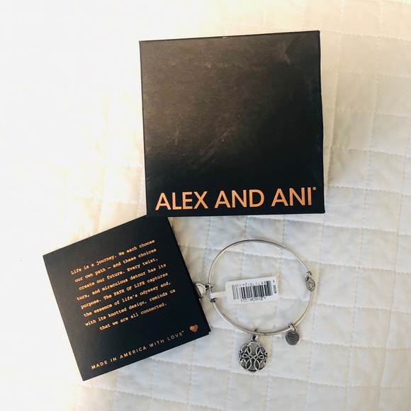 ALEX AND ANI - PATH OF LIFE - SILVER CHARM BANGLE - Picture 3 of 5